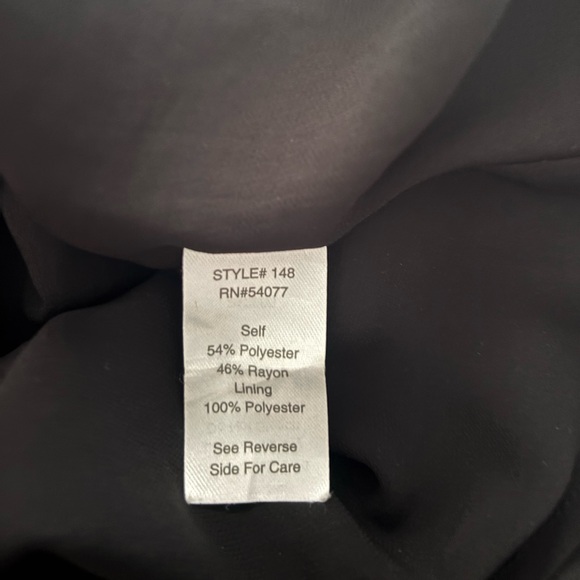 CAbi Black Sleeveless Top with Black Velvet Overlay Textured Design Hi Low Style - Picture 7 of 8